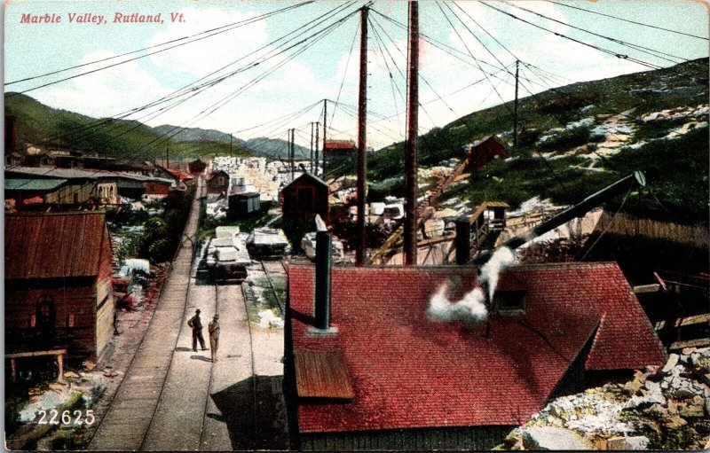 Vtg Rutland Vermont VT Marble Valley Mining 1910s Old View Postcard