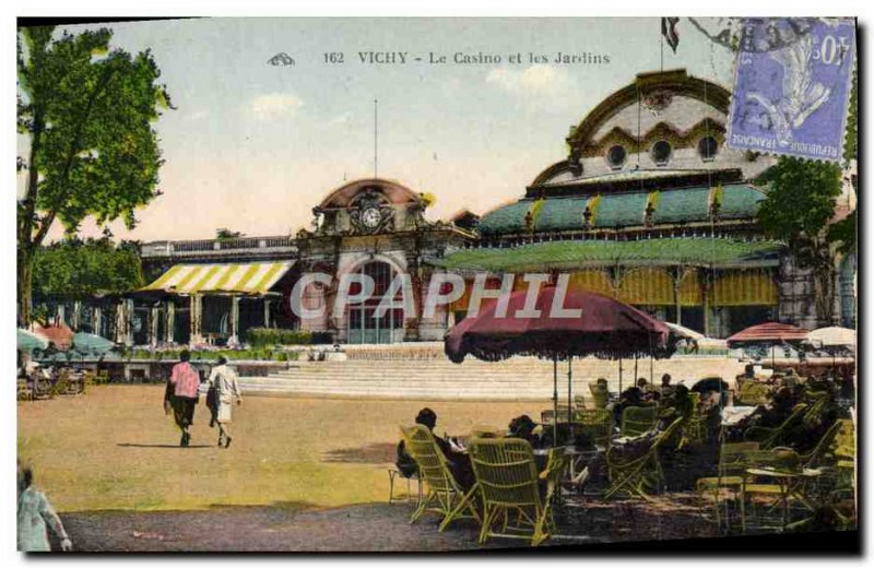 Old Postcard Vichy Casino & Gardens