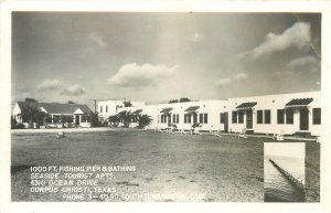 Postcard RPPC 1951 Texas Corpus Christi Fishing Seaside Tourist Apts 23-12716