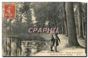 Postcard Montmorency Old Pond Hunting Idyll at the edge of the Pond Children