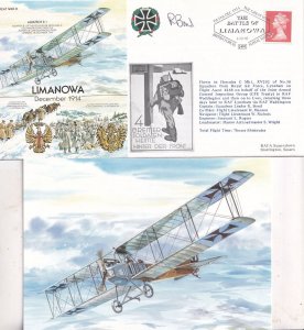 Limanowa Battle Of R Bond RAF Pilot Hand Signed WW1 FDC