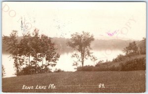 c1910s Echo Lake, ME RPPC Real Photo Campground Postcard Mt Vernon Belfast A96