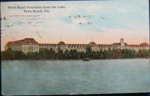 Hotel Royal Poinciana From The Lake Palm Beach FL 1915 H & WB Drew Pub A-25801 