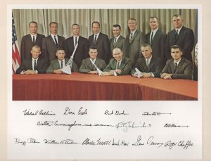 NASA Third Group Of Astronauts 1960s Printed Signed 10x8 Photo