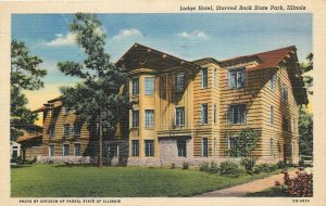 Postcard Illinois Starved Rock Lodge Hotel Teich linen occupational IL24-1469