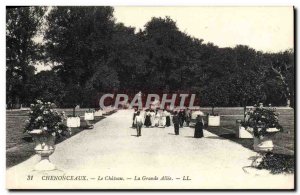 Old Postcard Chenonceaux Chateau La Grande Allee