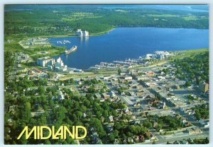 MIDLAND, ONTARIO Canada ~ Aerial View HURONIA REGION  5x7 Postcard