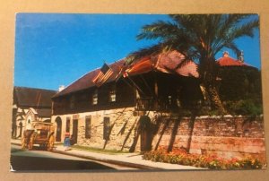 VINTAGE UNUSED  POSTCARD OLDEST HOUSE, ST. AUGUSTINE, FLORIDA