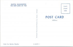 2~Postcards Seattle WA Washington MONORAIL STATION & 1962 WORLD'S FAIR TRAMS