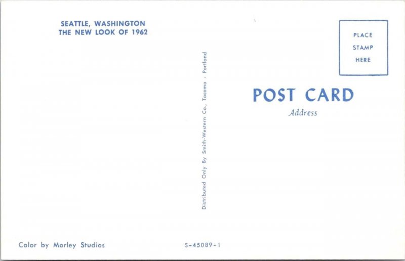 2~Postcards Seattle WA Washington MONORAIL STATION & 1962 WORLD'S FAIR TRAMS