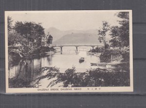 JAPAN, NIKKO, CHUZENJI BRIDGE, c1930 ppc., unused.