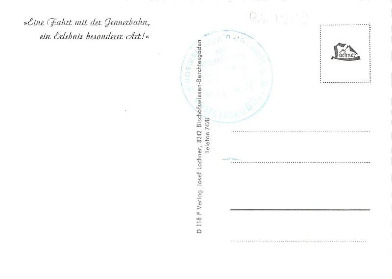 BG15959 cable train jennerbahn berchtesgaden untersberg  germany CPSM 14.5x9cm