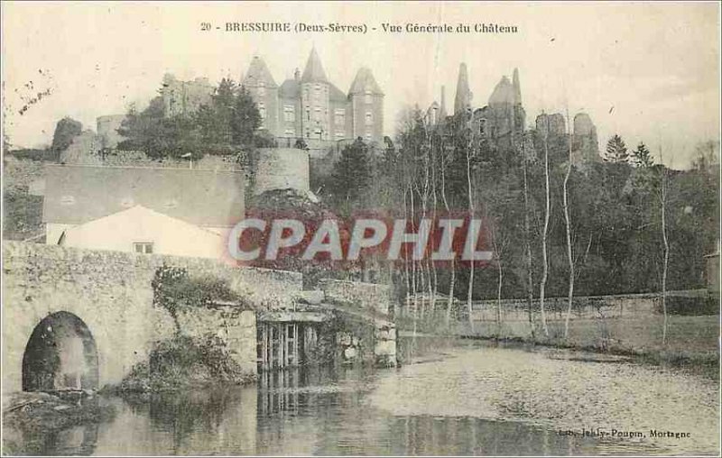 Old Postcard view of Bressuire Chateau