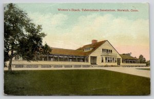 Norwich CT Women's Shack Tuberculosis Sanitarium Postcard H21