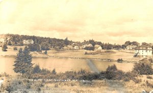 East Boothbay ME Pond Houses In 1920, Real Photo Postcard