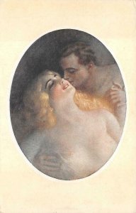 BEAUTIFUL WOMAN GLAMOUR ITALY ROMANCE RISQUE POSTCARD (c.1915)
