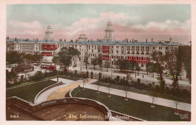 The Infirmary, Manchester, England early real photo postcard, unused 