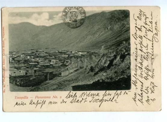 171813 CHILE Tocopilla panorama #2 Vintage real post postcard