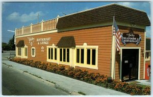 ST. IGNACE, Michigan MI  Roadside  THE GALLEY Seafood Restaurant c1980s Postcard