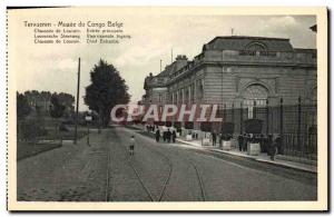 Old Postcard Tervuren Museum of Congo Belge Chaussee De Louvain Main Entree