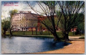 Vtg Minneapolis Minnesota MN Plaza Hotel From Loring Park 1910s View Postcard