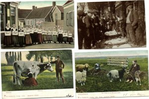 DUTCH FOLKLORE NETHERLANDS 22 Vintage Postcards Pre-1950 (L3672)