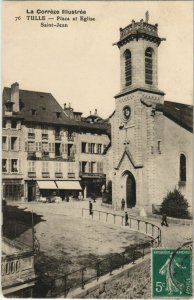 CPA Tulle Place et Eglise Saint-Jean FRANCE (1051392)