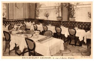 France Paris Dinning Room of Griffon Restaurant