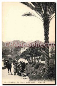 Old Postcard Menton A corner of the Public Gardens