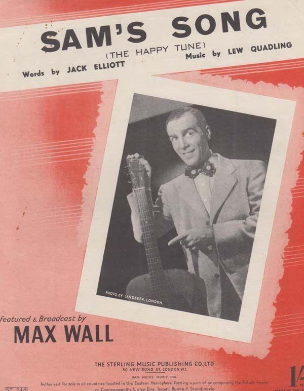 Sams Song Max Wall 1950s Sheet Music