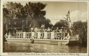 Fort Ft. Myers FL Cruise Boat Capt Jim Nesbit Real Photo Postcard