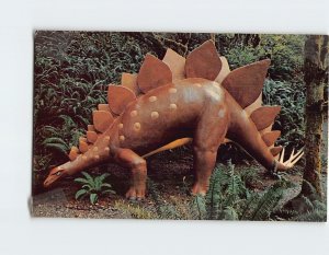 Postcard Stegosaurus, Prehistoric Gardens, Port Orford, Oregon