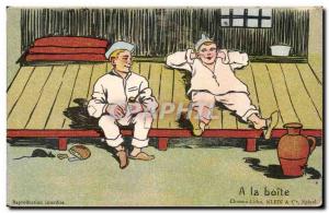 Militaria - Humor - Humor - Illustration - a box - Old Postcard - Old Postcard