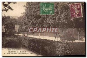 Old Postcard Tennis in the Park Hotel des Bains Greoux les Bains