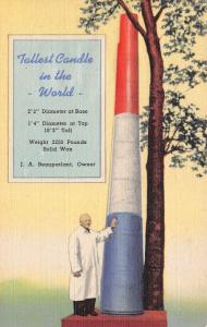 Chicago~Beauparlant Owns The Tallest Candle in the World~Linen Roadside~1940s