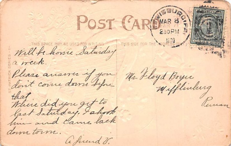 Saint Patricks Day  Saint Patricks Day Postcard