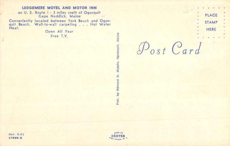 Cape Neddick Maine Ledgemere Multiview Vintage Postcard K59357