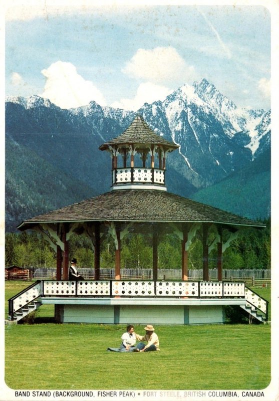 Canada British Columbia Fort Steele Band Stand Fisher Peak In Background