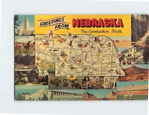 Postcard The Cornhusker State, Greetings From Nebraska