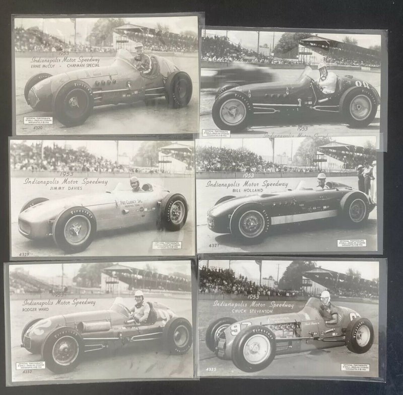 Mint Indy 500 Real Photo Postcard 33 Starters 1953 Indianapolis Motos Speedway