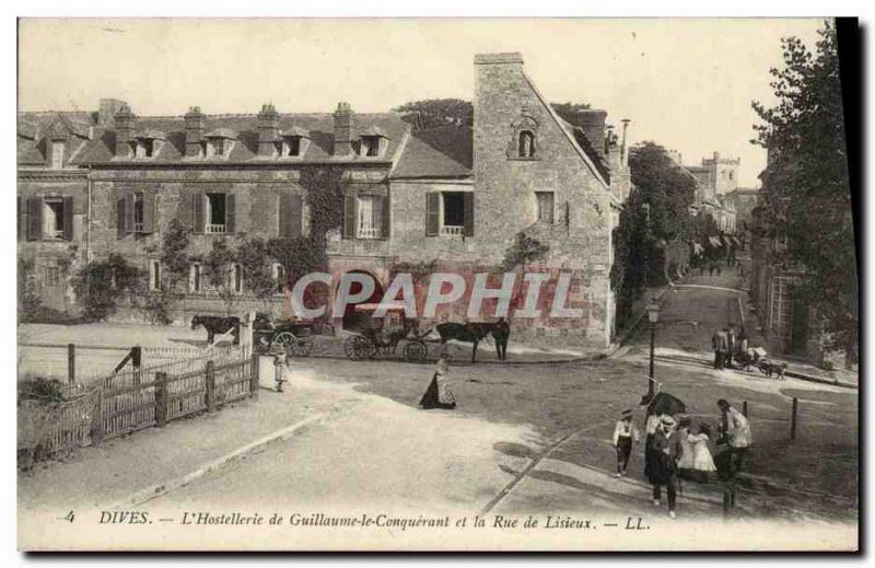 Old Postcard Dives William the Conqueror the Hostellerie and Rue de Lisieux