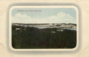 bermuda, HAMILTON, Panorama from Paget (1910s) Embossed Postcard