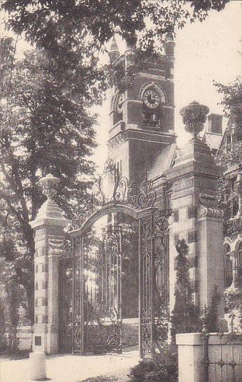 College Hall and Grecourt Gates Smith College Northampton Massachusetts Alber...