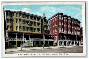 c1920's Hotel Morton Virginia Avenue Near Beach Atlantic City NJ Postcard