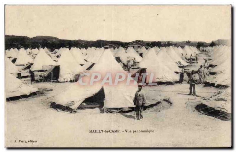 Old Postcard The Great War Militaria Mailly the camp in 1914 Panoramic view