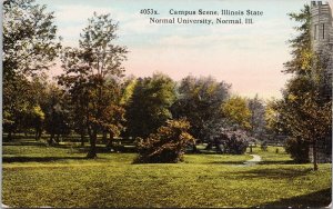 Campus Scene Illinois State Normal University Normal IL Unused Postcard H51