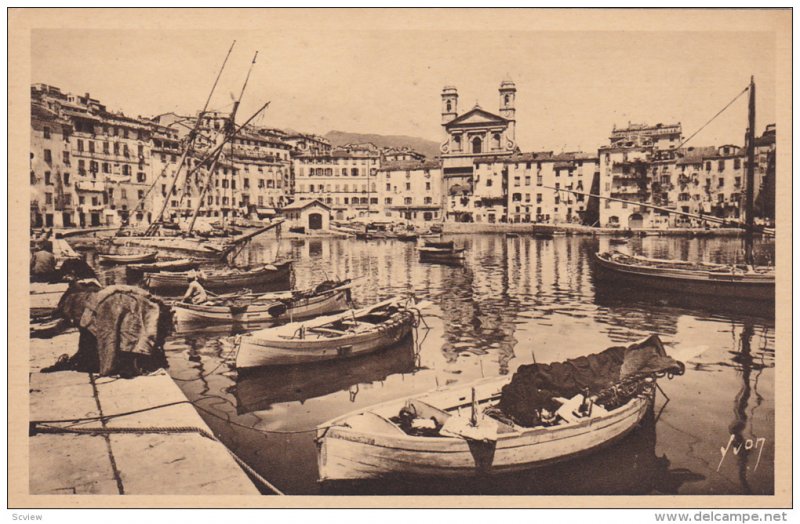 Boats, Le Vieux Port  - Vue Generale, BASTIA (Haute Corse), France, 1900-1910s