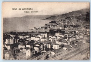Liguria Italy Postcard Greetings from Ventimiglia General View c1910 Antique