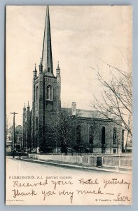 FLEMINGTON NJ BAPTIST CHURCH ANTIQUE POSTCARD