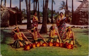 Postcard Hula Dancers on Waikiki Beach, Hawaii~2629